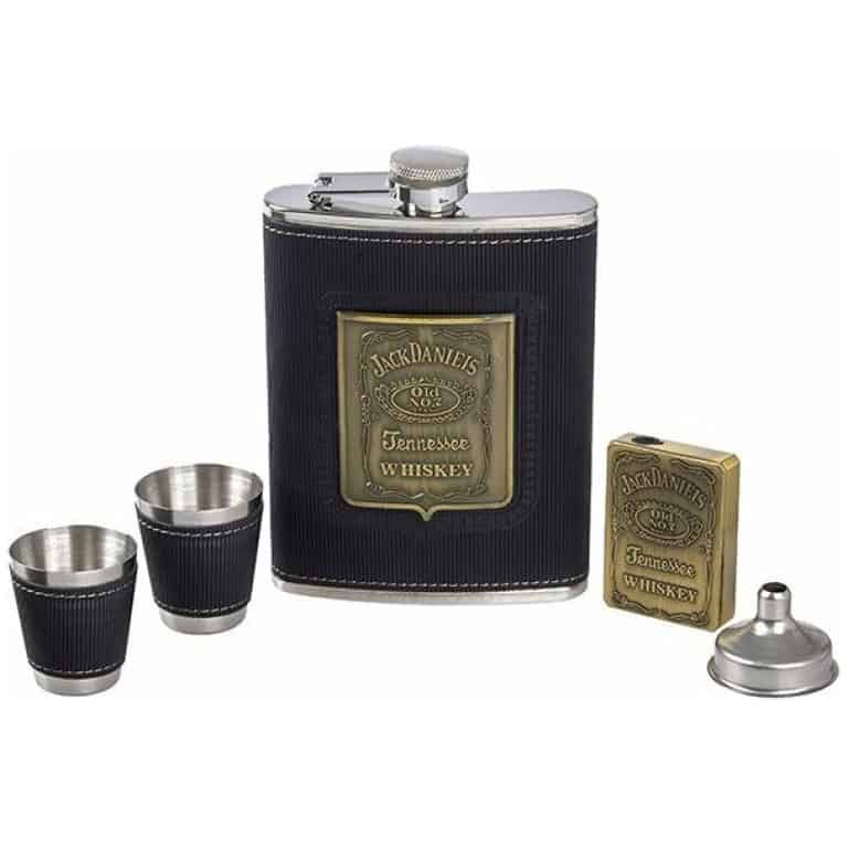 מארז ג'ק דניאלס אביזרים 5 חלקים לוויסקי באריזת מתנה מהודרת