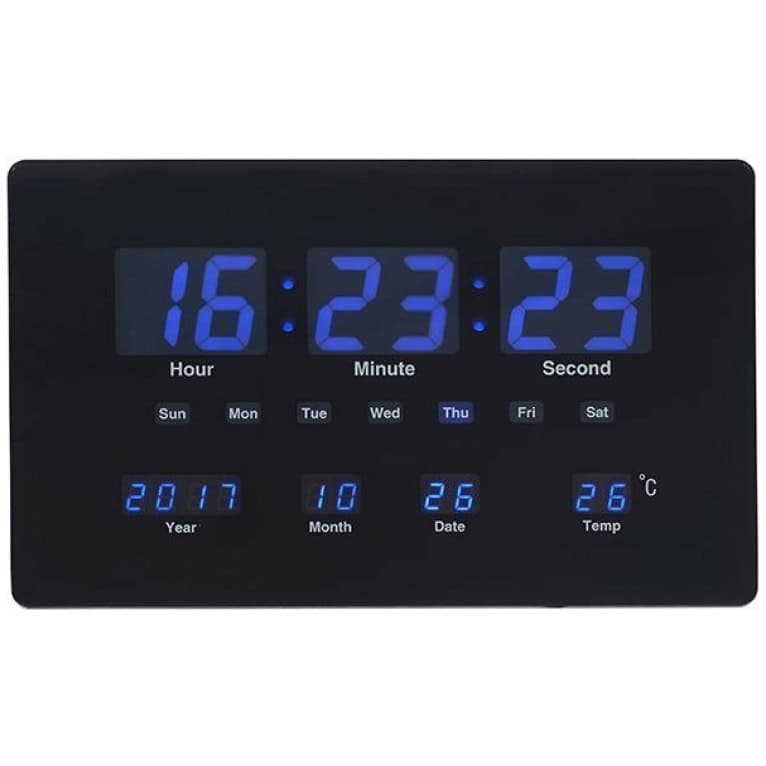 שעון קיר/שולחני דיגיטלי תאורת לד דק במיוחד