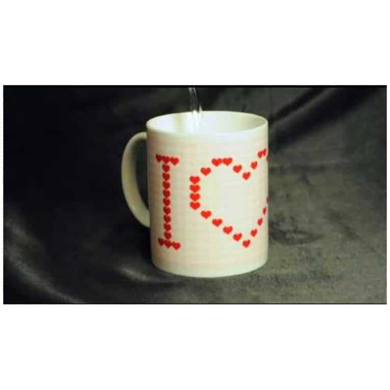 ספל לבבות מחליף צבעים "I ❤ U"