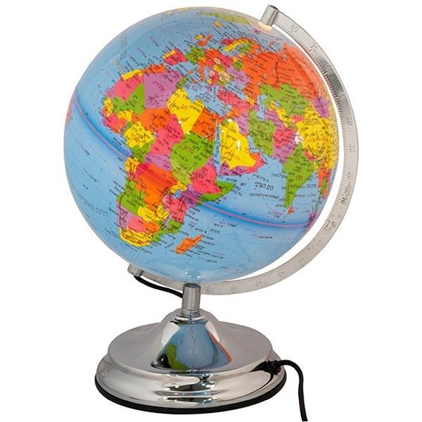 גלובוס דקורטיבי מאיר מפת העולם