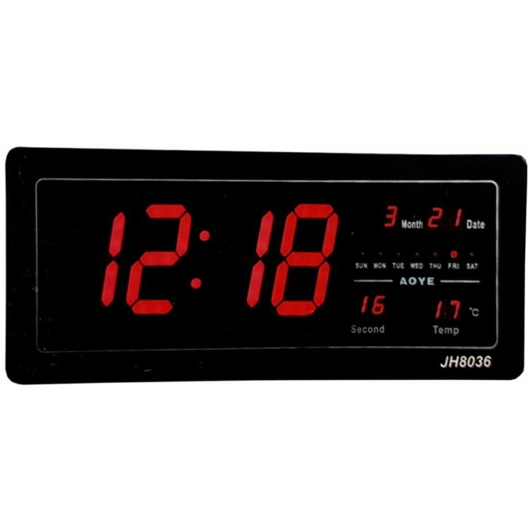שעון דיגיטלי 2 שורות שעה בצד דגם 8036 (9059)