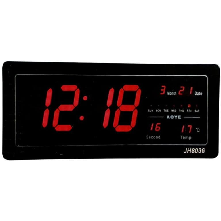 שעון דיגיטלי 2 שורות שעה בצד דגם 8036 (9059)