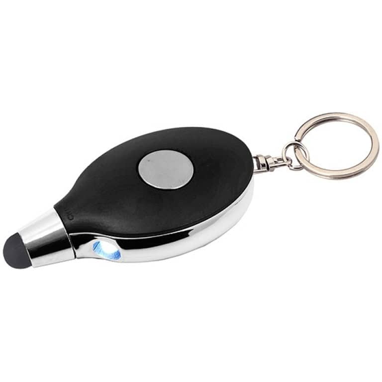 מתנות ומוצרי פרסום - מחזיק מפתחות בגימור מטאלי משולב פנס לד + ראש טאץ למסך מגע ZA-2853