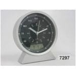 שעון מעורר אנלוגי עגול בעיצוב רטרו