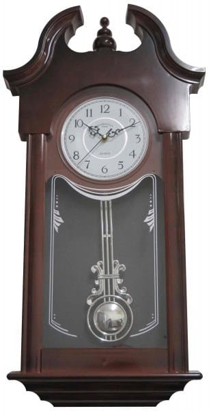 4750-1005 שעון קיר מטוטלת דמוי עץ – תמונה 1