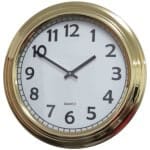 שעון קיר מתכת קלאסי בגימור מבריק