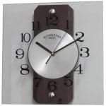 שעון קיר דמוי עץ - מרובע P