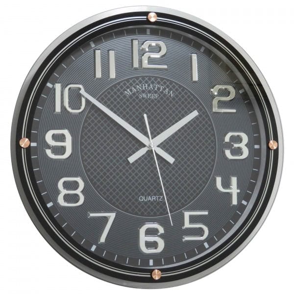 שעון קיר מעוצב סינגפור - שחור