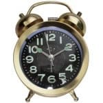 שעון מעורר פעמונים ממתכת עם זכוכית בומביי