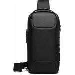 תיק צד נגד גניבות עמיד במים עם נעילה TSA וכבל USB מובנה לטעינה ניידים – תמונה 4