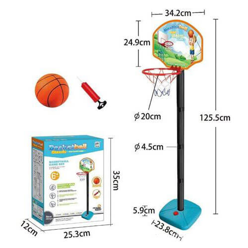 עמוד כדורסל ריצפתי לחדר ילדים 125.5 ס"מ