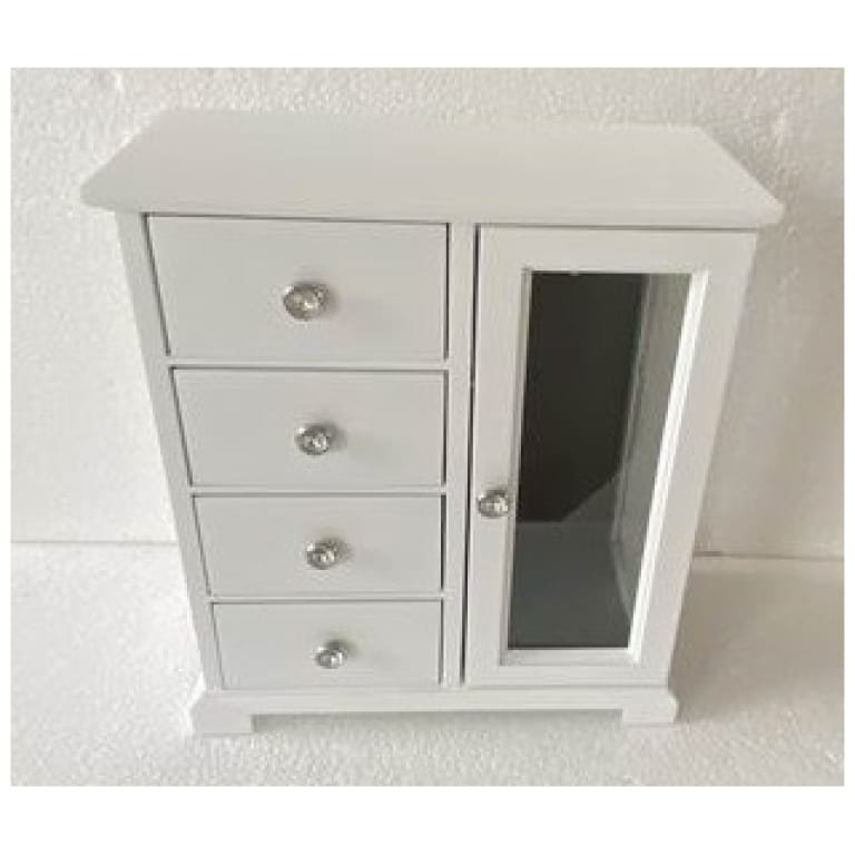 ארונית תכשיטים יוקרתית מעץ עם מראה