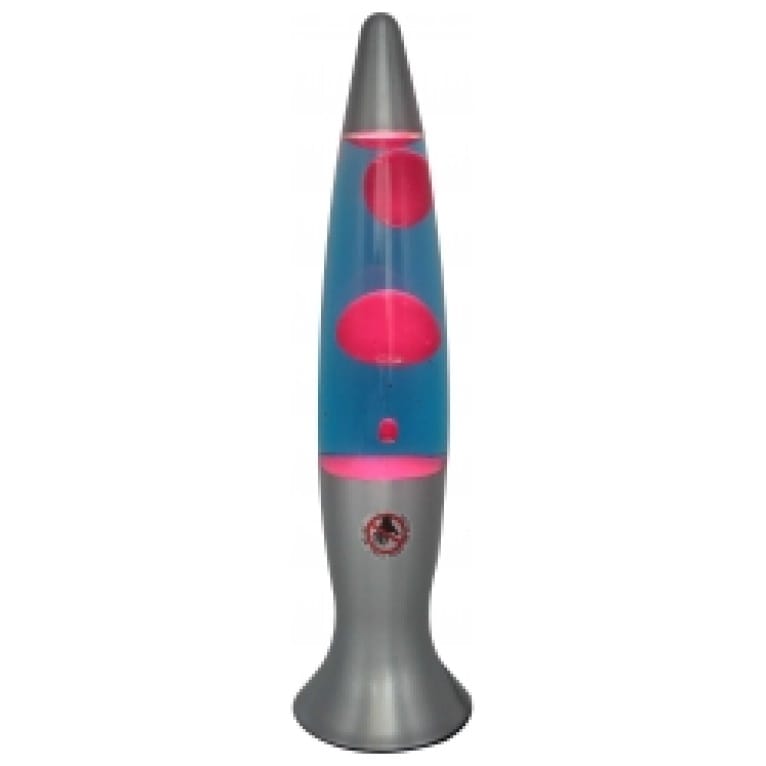 מנורת לבה צבעונית ורודה