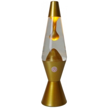 מנורת לבה מטאלית בעיצוב קלאסי זהב