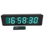 שעון קיר לד עם פונקציית טיימר+שלט - ירוק