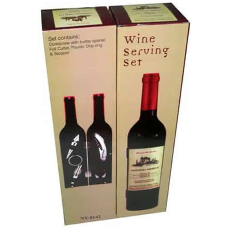 סט שלושה אביזרי יין בתוך בקבוק