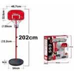 עמוד כדורסל ריצפתי גבוהה