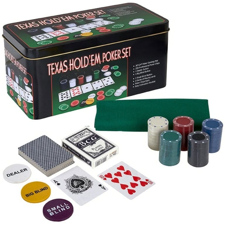 סט פוקר 200 צ'יפים באריזת מתנה של TenGift