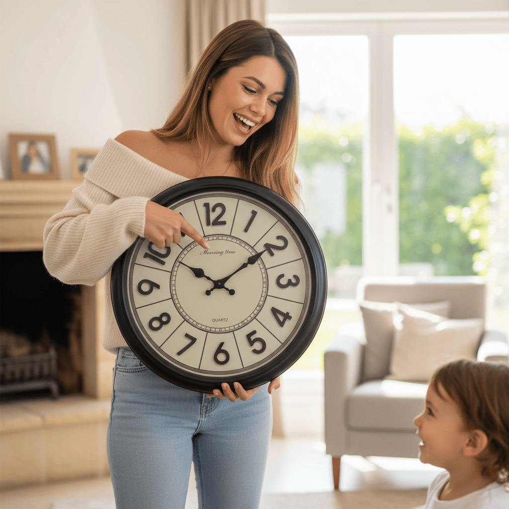 שעון קיר ספרות בולטות - סיאטל: יותר מסתם מודד זמן