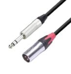 כבל XLR זכר לPL סטריאו באורך 3מ' תוצרת ABC CABLS