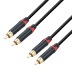כבל RCA כפול איכותי עם מחברי זהב באורך 2מ' תוצרת ABC CABLS