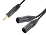 כבל XLRX2 - PL3.5 אורך 5מ' איכות GOLD תוצרת ABC CABLS