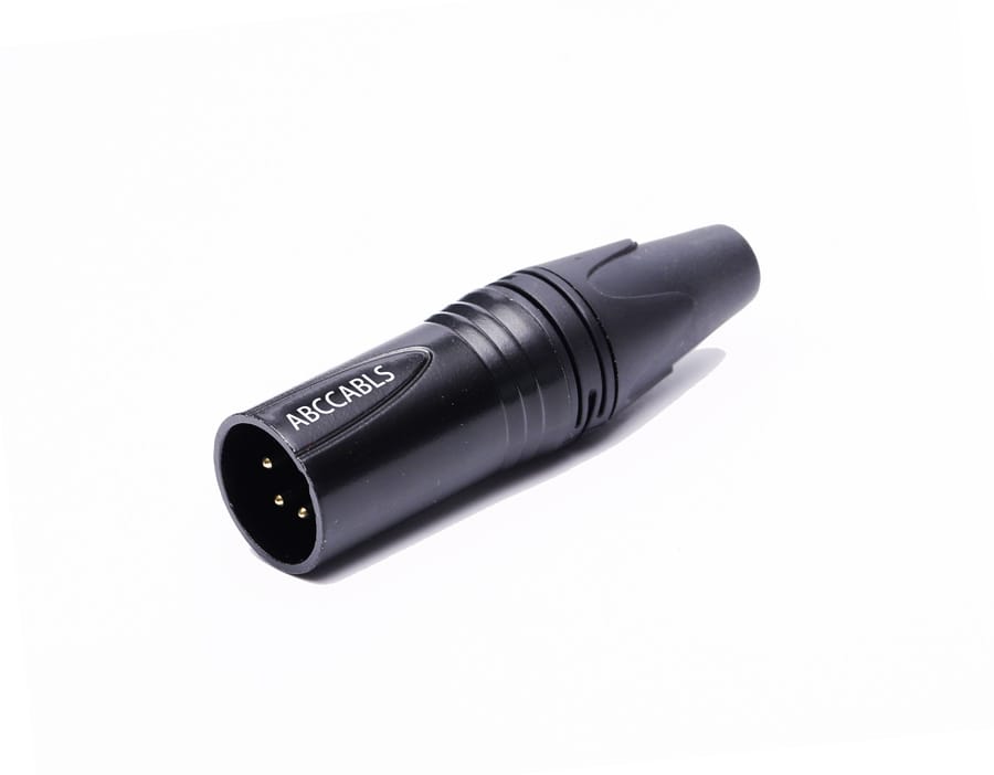 T903BG-1.jpg מחבר XLR זכר מושחר להלחמה על כבל תוצרת ABC CABLE