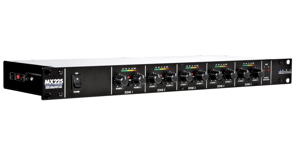 lg_mx225-angle.webp מיקסר סטריאו 5 אזורים ART Pro Audio - MX225
