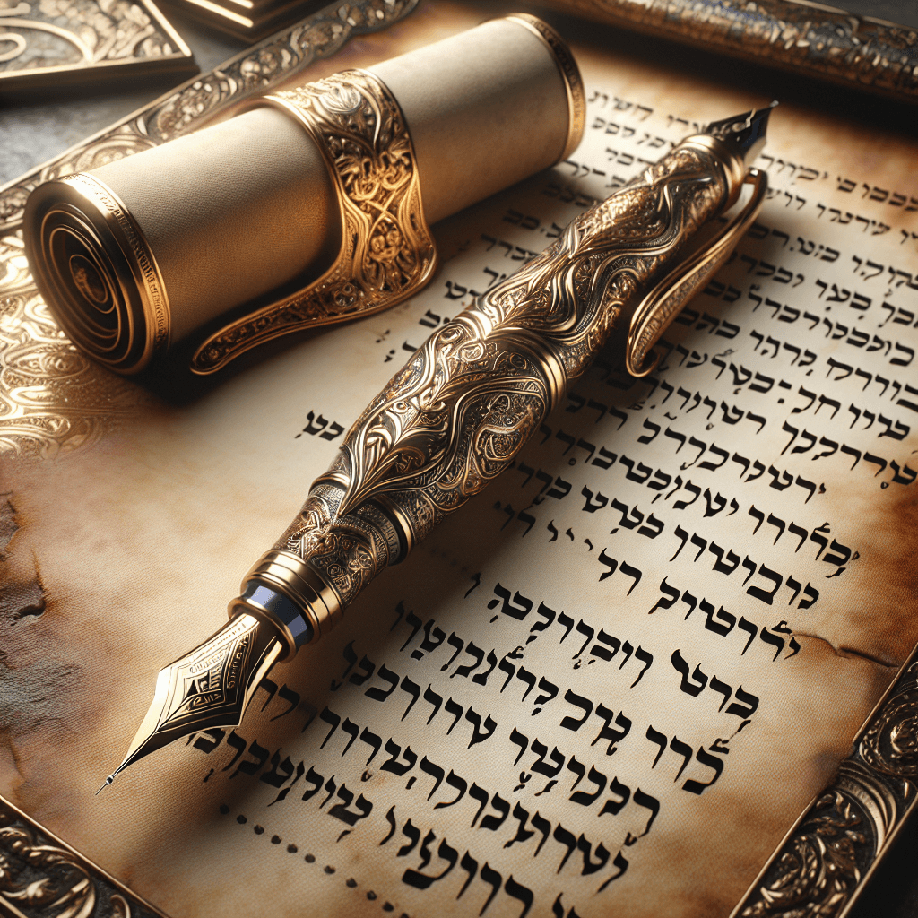 עט תבליט למורה – מתנה יוקרתית עם חריטה "חנוך לנער על-פי דרכו" מסדרת יודאיקה