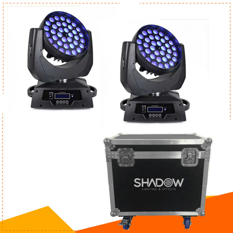 SHADOW Zoom Wash 36x12W, סט פנסים עם קייס קשיח