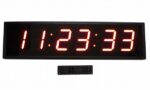 70X19 גדול עם שלט - אדום LED שעון קיר – שעון דיגיטלי מואר