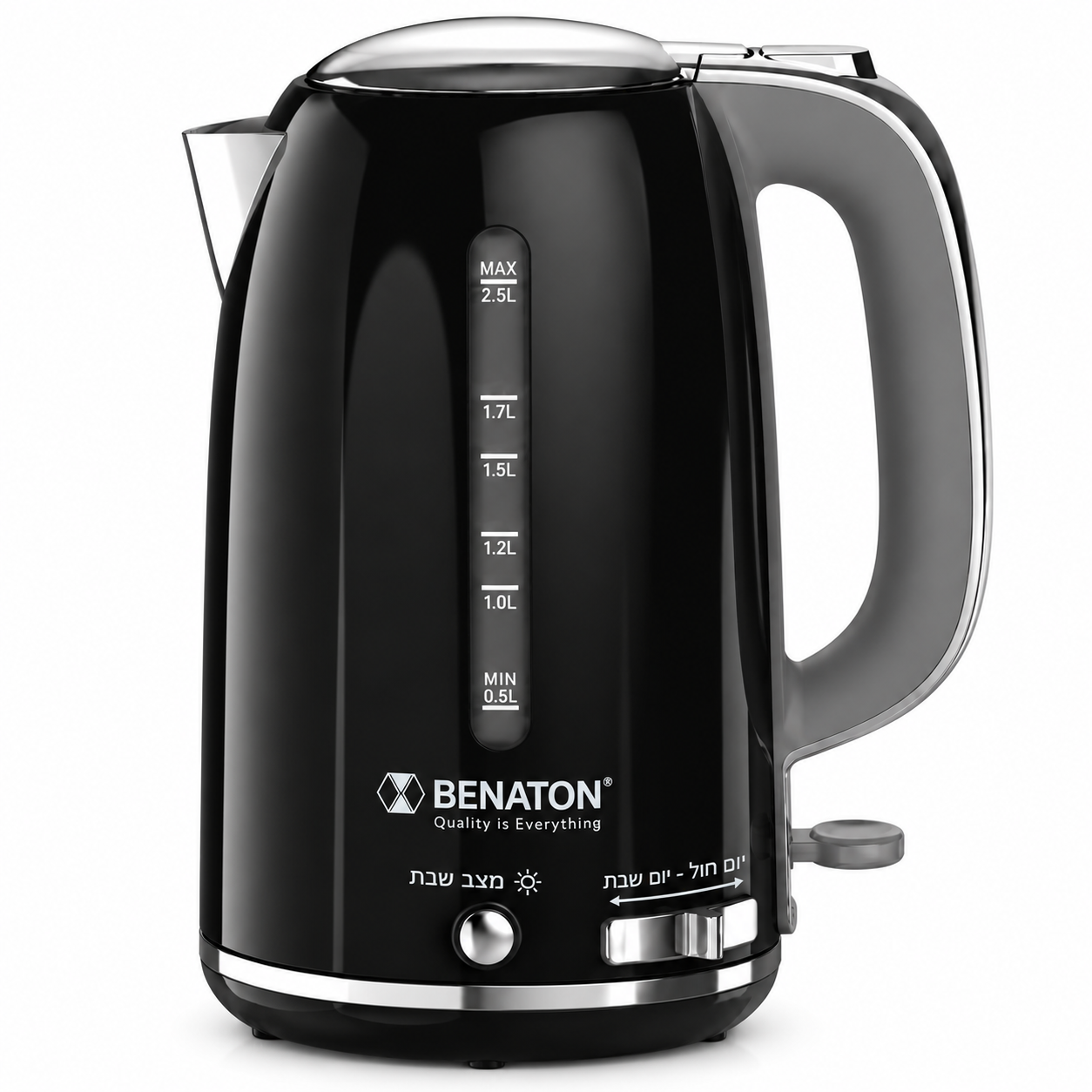 BT-77020Black.png קומקום שבת "עטרת" שחור BT-770 2.5L