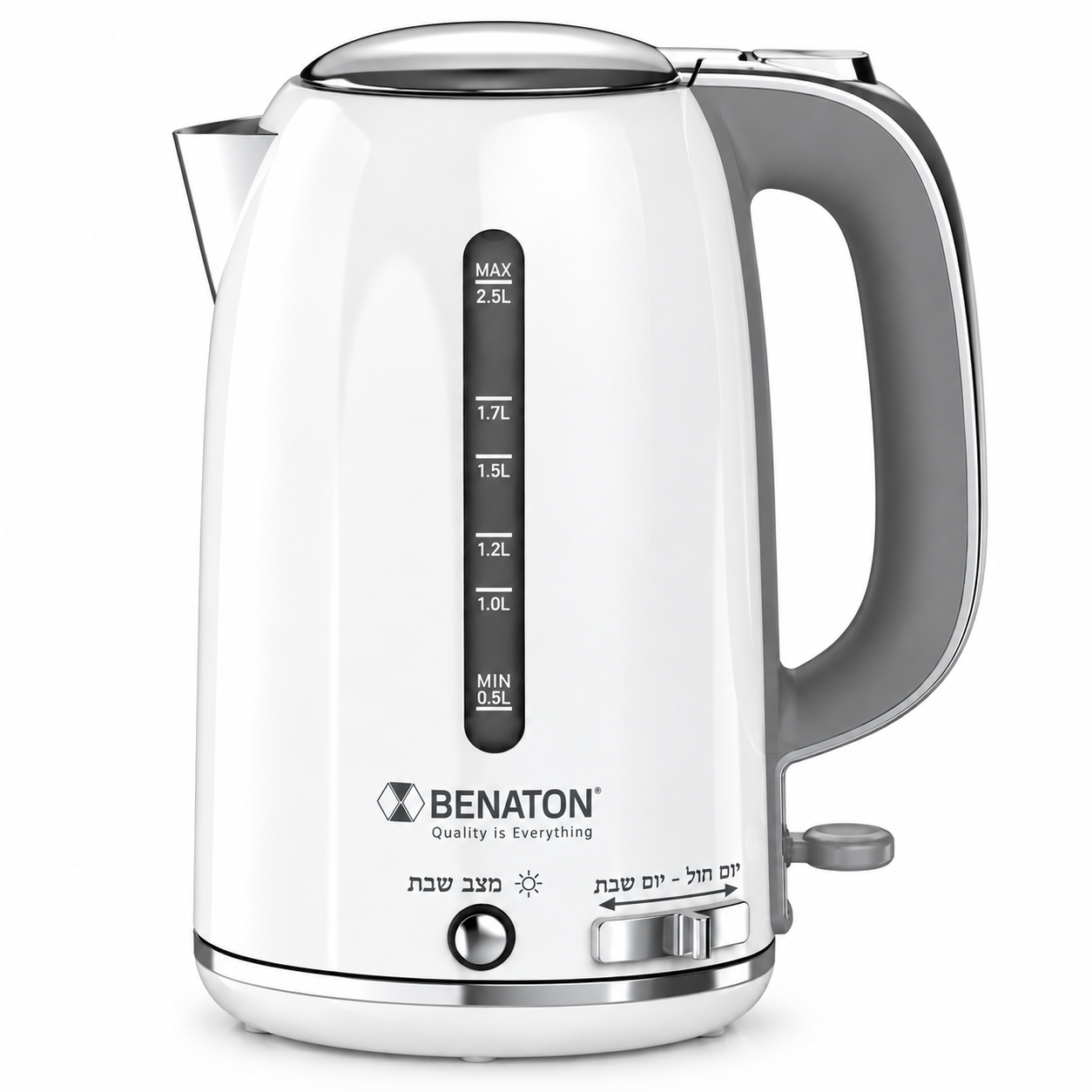 BT-77020White.png קומקום שבת "עטרת" לבן BT-770 2.5L