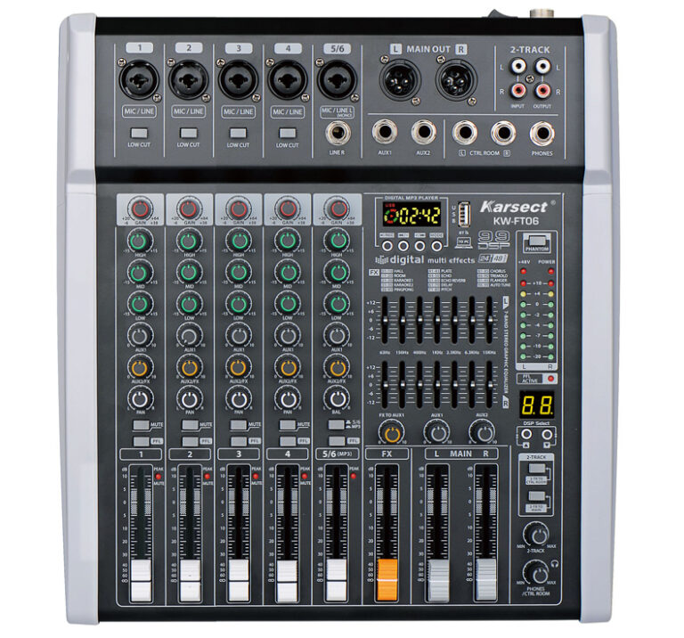 Karsect KW-FT06, מיקסר מוגבר 6 ערוצים 300W