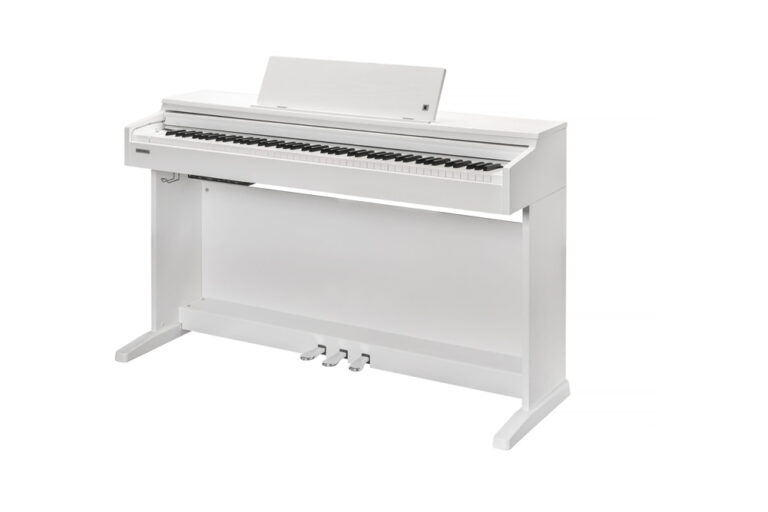Kurzweil M215 לבן, פסנתר חשמלי נייח עם כיסא