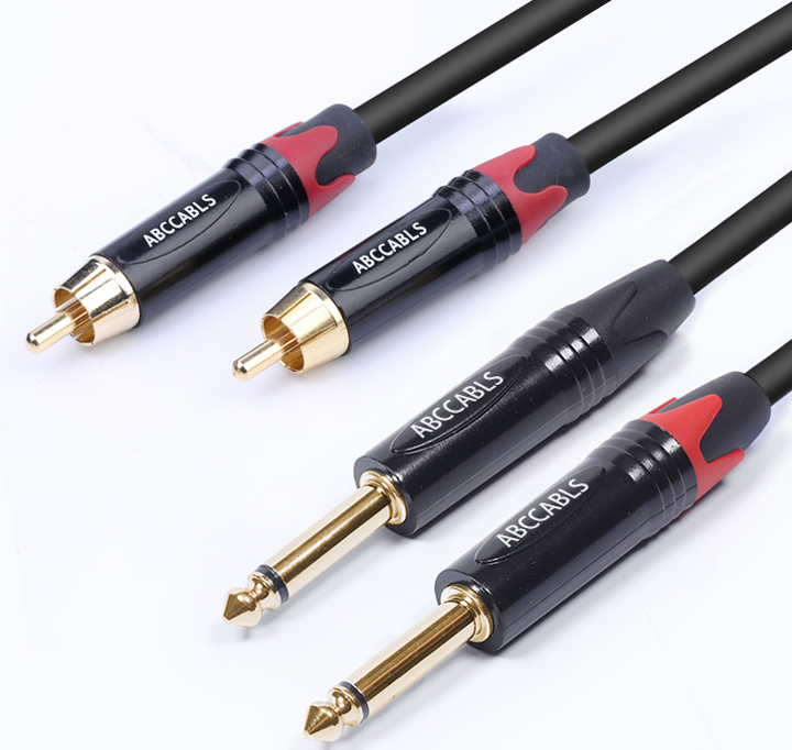 MA522-2.jpg ABC Cables – כבל 2RCA ל-PL 6.3 באורך 1 מ'