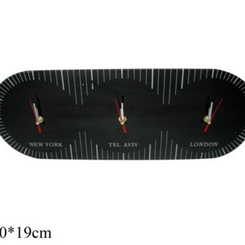 שעון עולמי 3 שעונים 50X19
