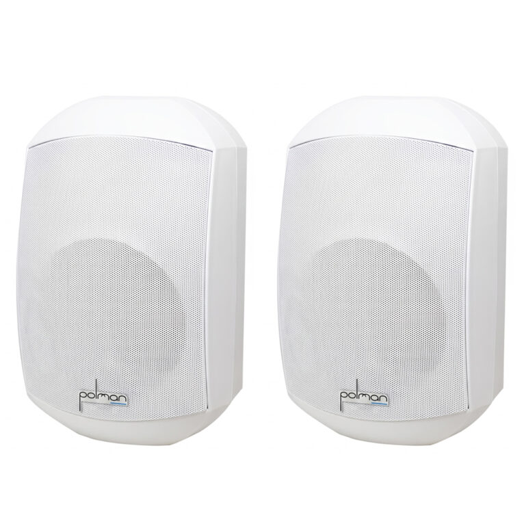 Polman Rivox500W – זוג רמקולים אלחוטיים לגינה, עמידים למים