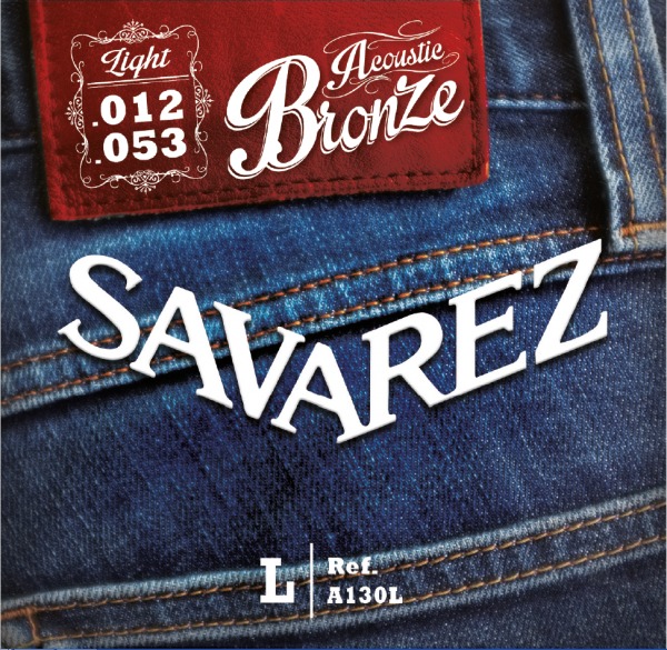 a130l.jpg Savarez Acoustic Bronze 12-53, מיתרים לגיטרה אקוסטית
