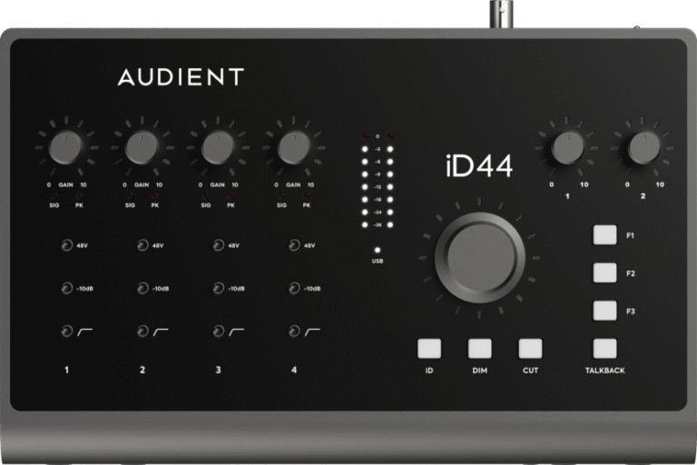 Audient iD44 MKII, כרטיס קול 4 ערוצים