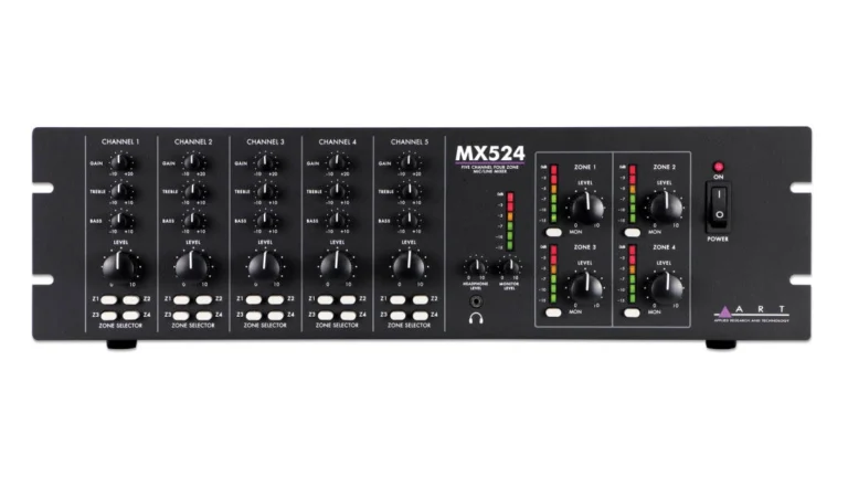 ART Pro Audio MX524, מיקסר 5 ערוצים, 4 אזורים