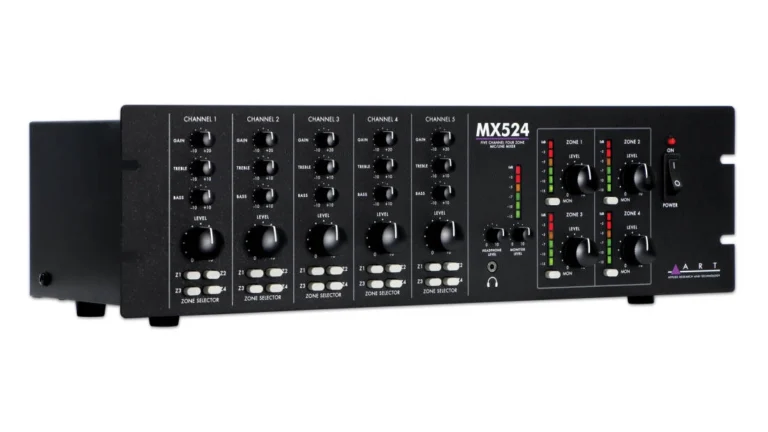ART Pro Audio MX524, מיקסר 5 ערוצים, 4 אזורים