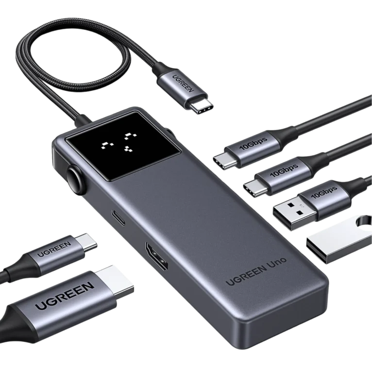 תחנת עגינה UGREEN UNO USB-C 6 ב-1 עם יציאת HDMI