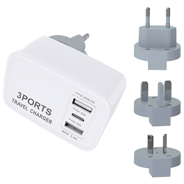 4153_new.jpg מתאם שקע עולמי עם מטען USB ו־Type-C, תמונה 1