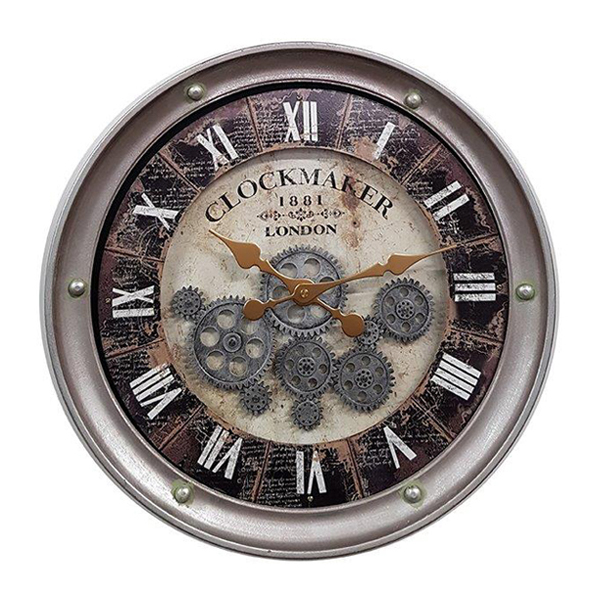 4497.jpg שעון קיר גלגלי שיניים CLOCKMAKER LONDON, תמונה 1