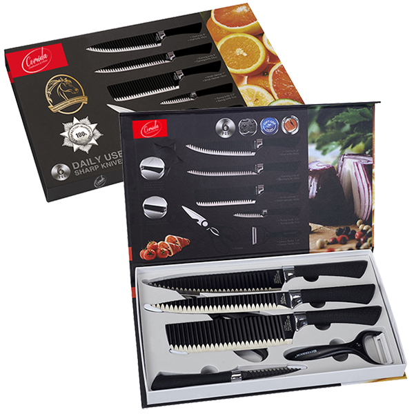 5094comida.jpg סט סכיני שף 6 חלקים במארז מתנה, תמונה 1
