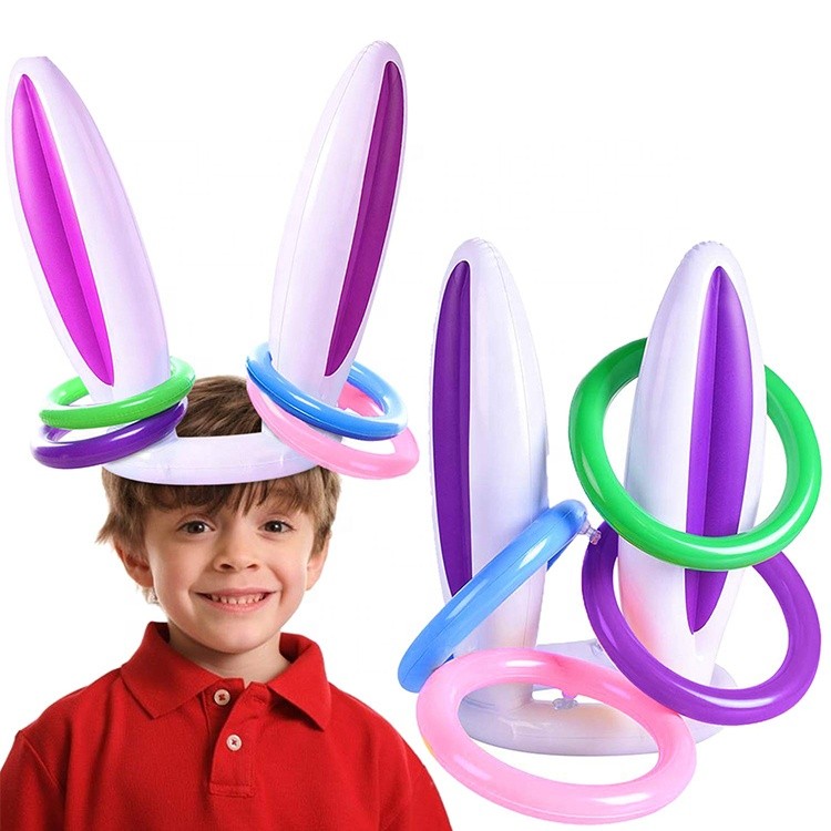Inflatable-Bunny-Rabbit1.jpg משחק טבעות מתנפח בעיצוב אוזני ארנב, תמונה 1