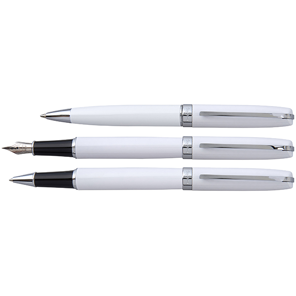 XP407bfr_n.jpg עט X-Pen לג׳נד לבן עם קליפס כרום, תמונה 1