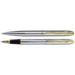 עט X-Pen קלאסיק כרום עם קליפס זהב