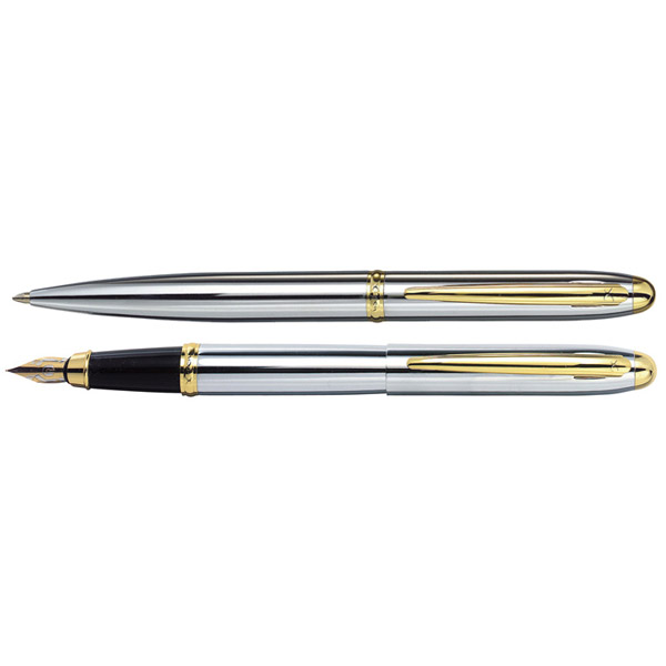 Xp121bf.jpg עט X-Pen קלאסיק כרום עם קליפס זהב, תמונה 1